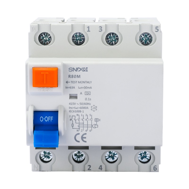 R80EV型高分断RCCB漏电断路器4P